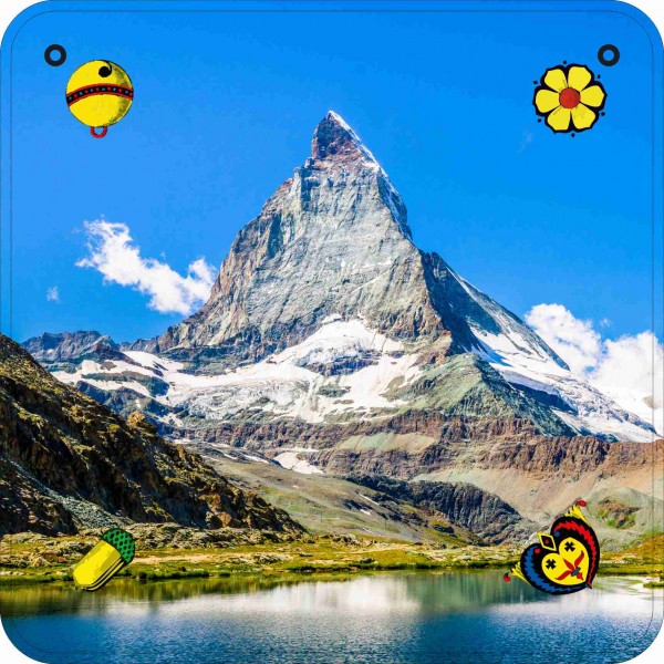 Fotojassteppich GROSS 67x67 mit Matterhorn