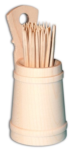 Zahnstocherhalter inkl. Stocher aus Holz