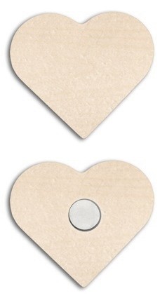 Magnet aus Holz Herz , Herzmagnet