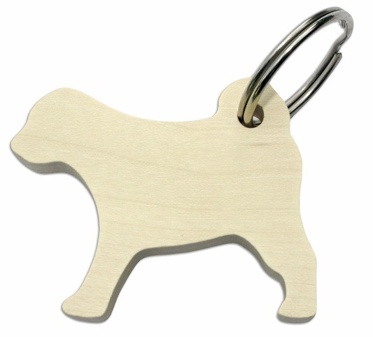 Schlüsselanhänger Hund Ø 6cm, inkl. Ring