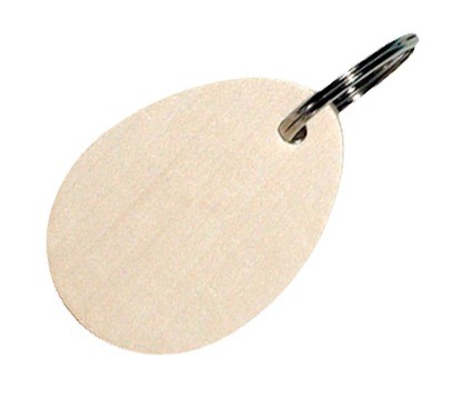 Schlüsselanhänger oval klein Ø 6cm, inkl. Ring