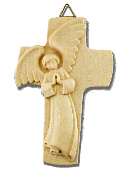 Holzkreuz mit Schutzengel