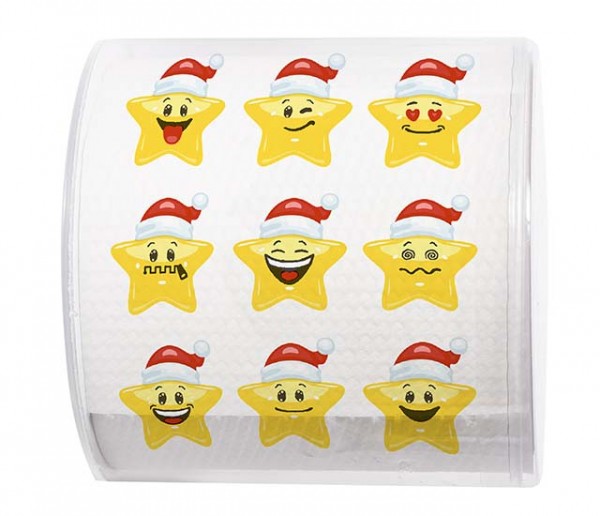Toilettenpapier Santas Sterne